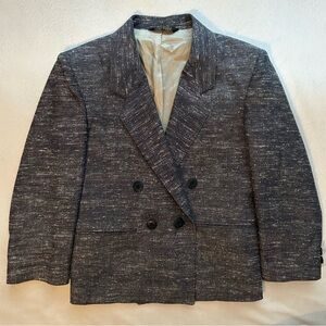 Christian Dior Jeune Homme Boys Sport Coat 5/6 Blazer Jacket Marled Gray Blue